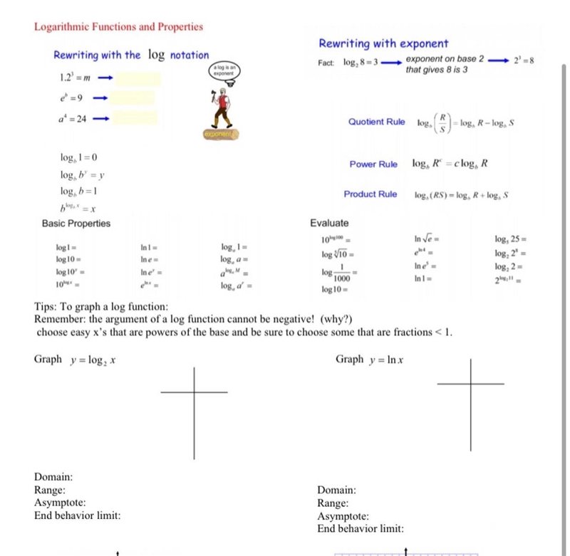 Can you please help me with logarithmic functions and properties.Solve Rewriting with-example-1