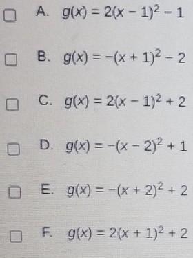 which of the following functions has a graph in which the vertex and axis of symmetry-example-1