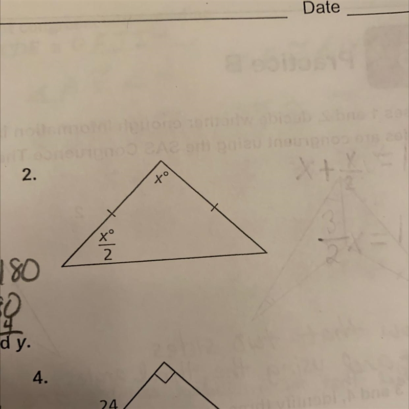 In exercises 1 and 2, Find the value of x.-example-1