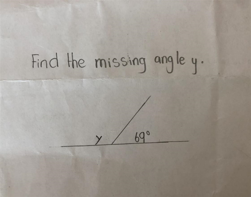 Find the missing angle y. (Image attached)!!-example-1