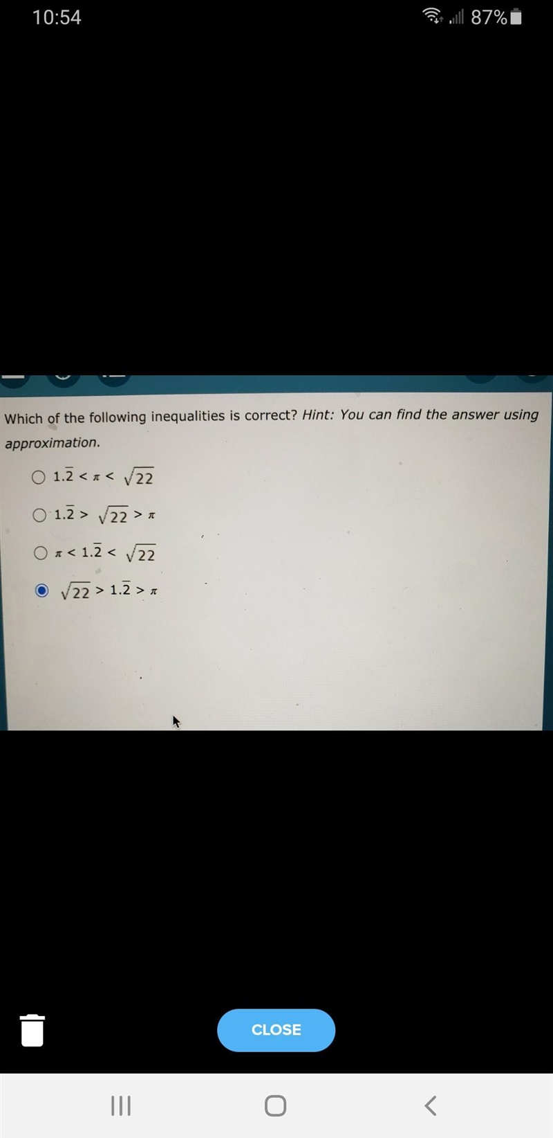 Which of the following inequalities is correct? Hint: You can find the answer using-example-1