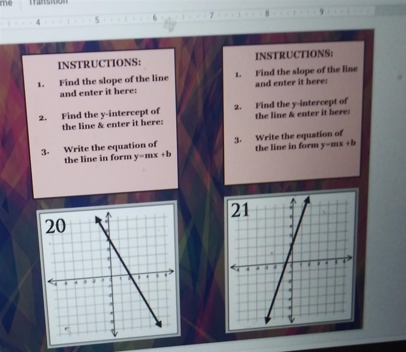 INSTRUCTIONS: Find the slope of the line and enter it here: INSTRUCTIONS: : Find the-example-1