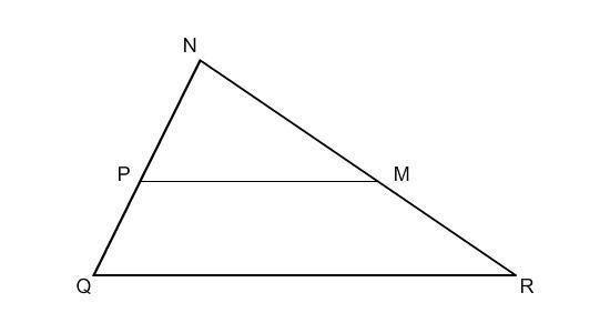 The triangles are similar. If PN = 12, QP = 8, and PM = 17, find QR.-example-1