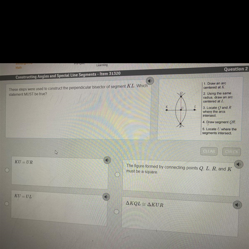 These steps were used to construct the perpendicular bisector of segment KL. Which-example-1