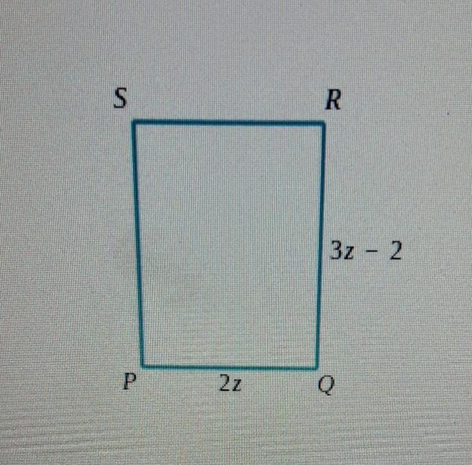 The perimeter of the rectangle below is 46 units. Find the length of side PS. Write-example-1