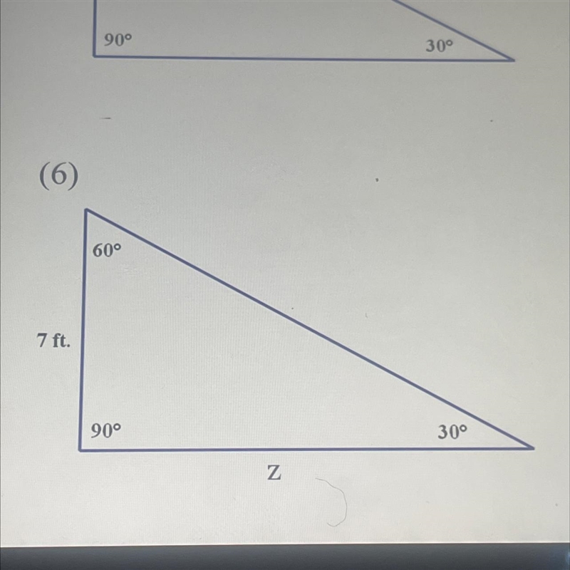 Find the length of the sides of these special triangles-example-1