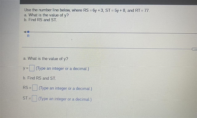 Use the number line below, where RS I need help with this please help me-example-1