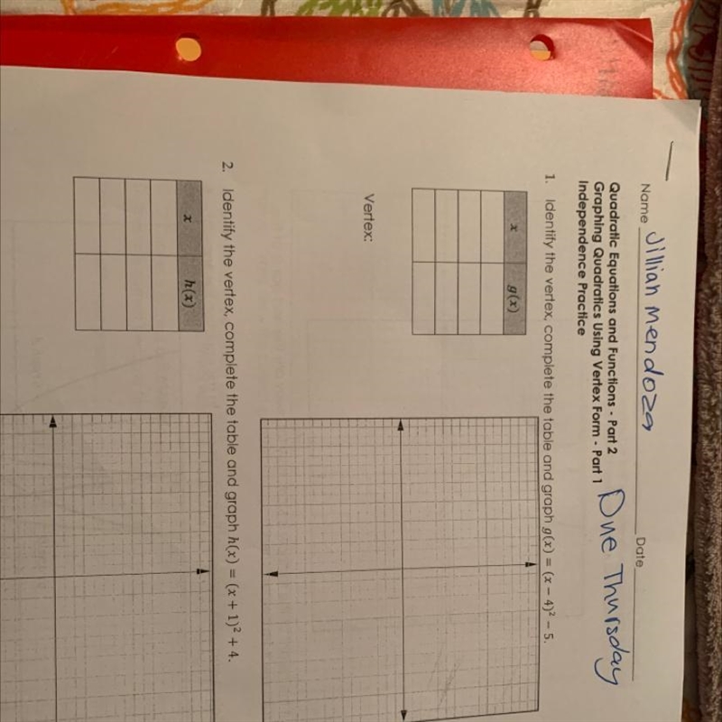 Identify the vertex, complete the table and the graph g(x) = (x-4)^2 -5Question 1-example-1