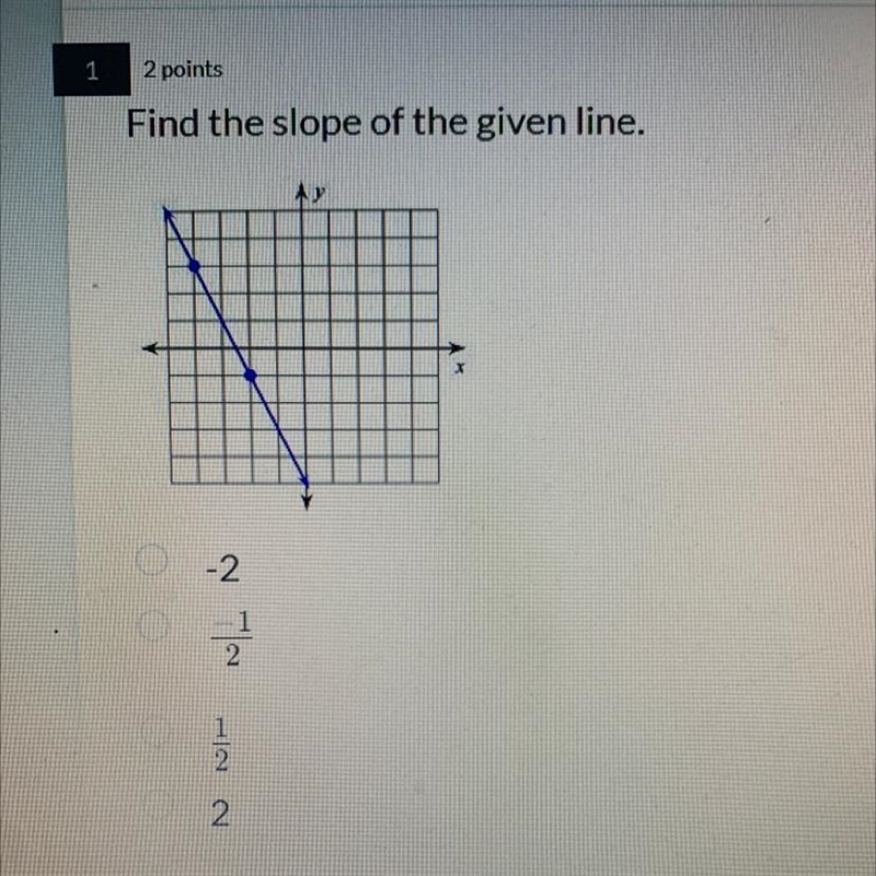 Find the slope of the given line. Please see attached photo. Thank you-example-1