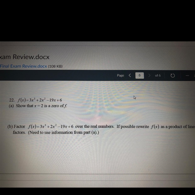 How do I factor f(x)=3x^3+2x^2-19x+6 as a product of linear factors using synthetic-example-1