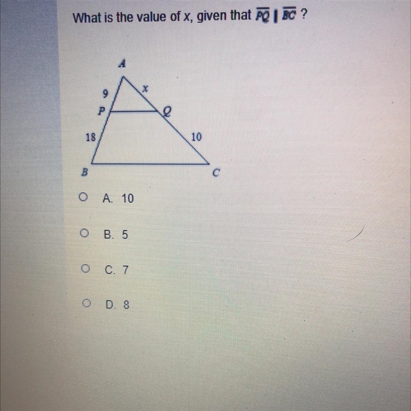 What is the value of x, given that PO is congruent to BC-example-1