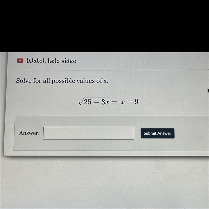 What is the answer to this solution? solve for all possible values of x.-example-1