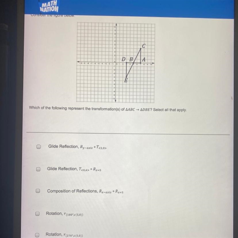 Which of the following represents the transformation of abc-example-1