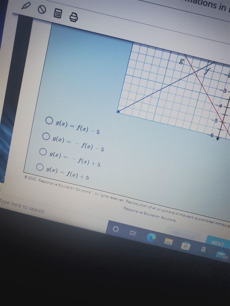 Which equation represents a transformation of the parent function f(x) shown on the-example-1