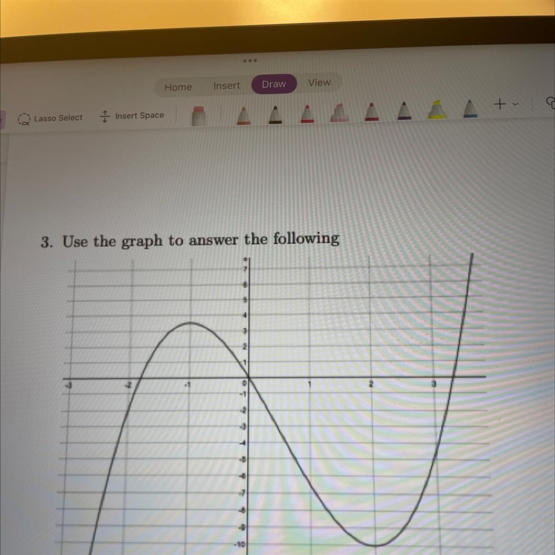 A) state the domain and range B)state the local minimum and maximum values and at-example-1