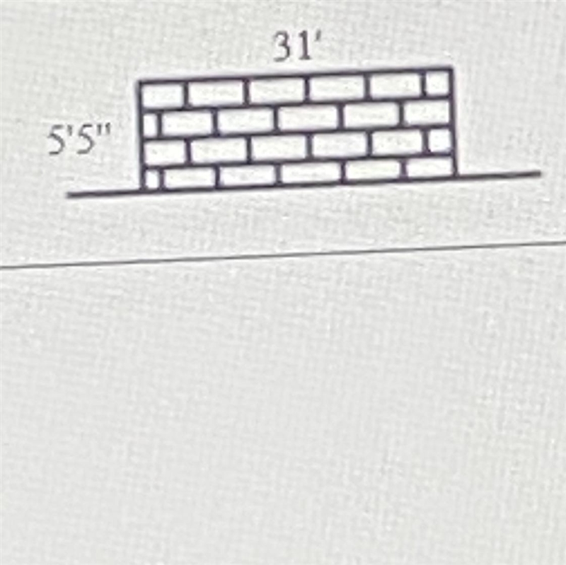 How many stones will it take to build the wall shown if each stoke measured 6 1/2 in-example-1