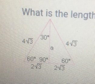 What is the length of the altitude of the equilateral triangle below?41530"473a-example-1