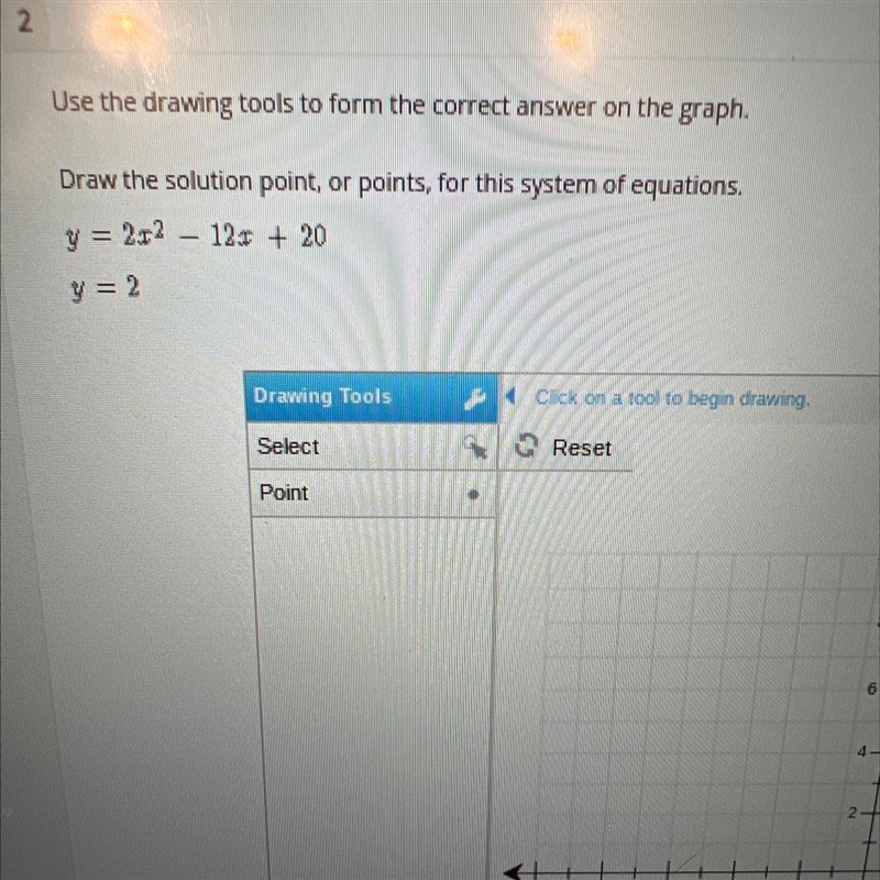 Use the drawing tools to form the correct answer on the graph.Draw the solution point-example-1