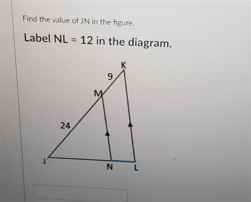 Find the value of JN in the figure. ​-example-1