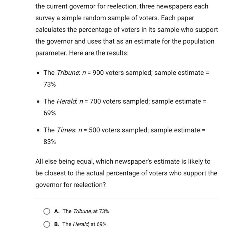 lo estimate the percentage of a state's voters who supportthe current governor for-example-1