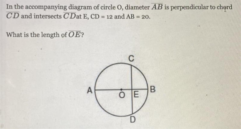 In the accompanying diagram of circle O, diameter AB is perpendicular to chordCD and-example-1