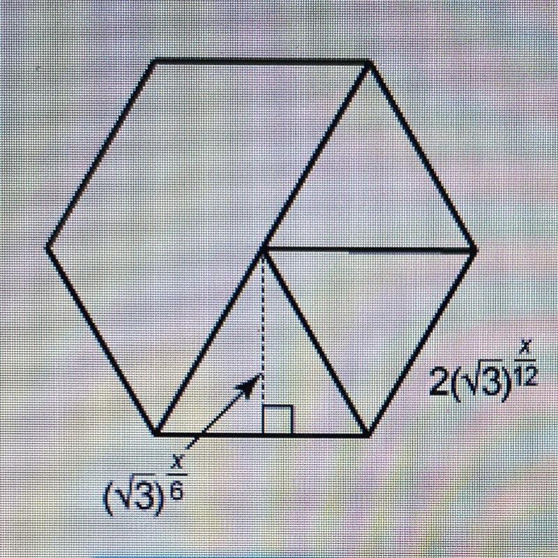 The diagram shows a hexagon-shaped tile used for flooring. Each hexagon tile has an-example-1