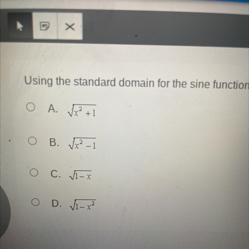 Using the standard domain for the sine function, which of the following expressions-example-1