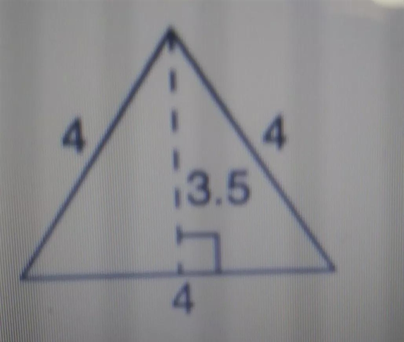 a triangular prism has a height of 11 and a base with the following measurements. all-example-1