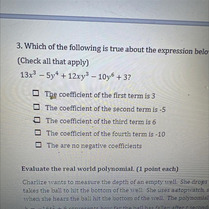 3. Which of the following is true about the expression below(Check all that apply-example-1