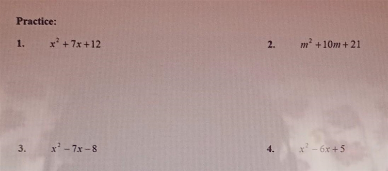 This is an practice assignment. The topic is factoring quadratics for algebra.-example-1