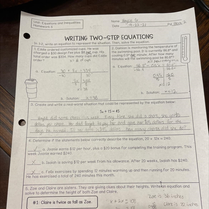 Can you please see if I did number 4 right?-example-1