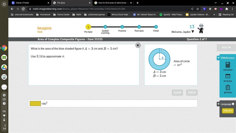 What is the area of a circle (added a screen shot)-example-1