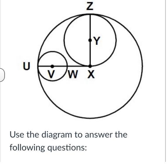 If UX = 42 and WX = 26, what is the length of the radius of circle V?-example-1