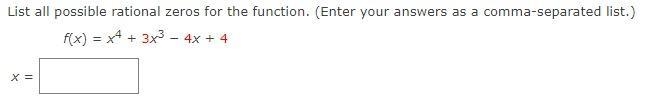 List all possible rational zeros for the function. (Enter your answers as a comma-example-1