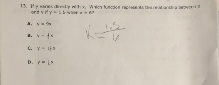 I know to solve its y over x (y/x) but it comes out to 0.25 and that’s not one of-example-1