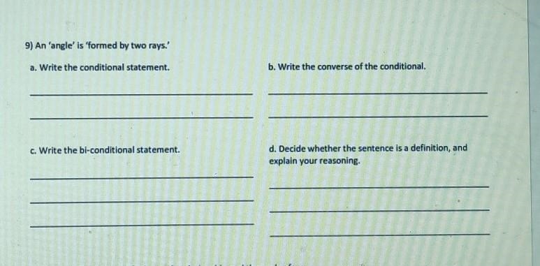 Can you help with b the statement I wrote for a is if it is formed by 2 rays, then-example-1