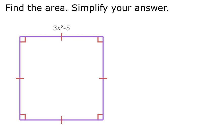 Find the area of the square-example-1