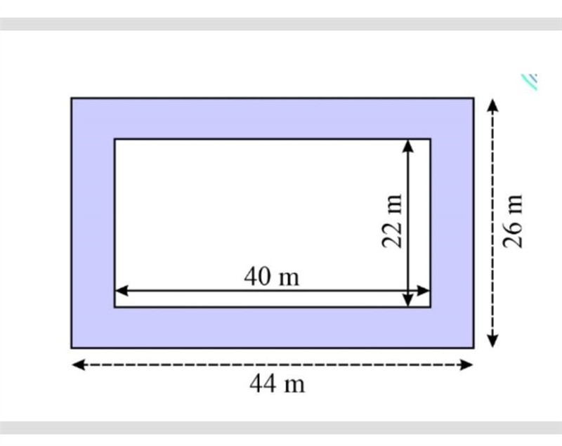 40 m 44 m 22 m 26 m area of shaded region​-example-1