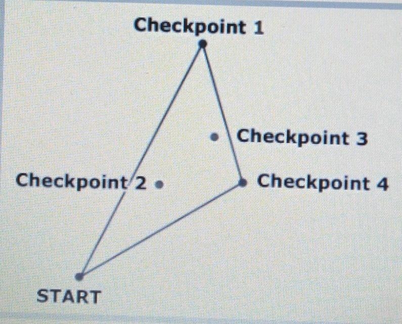 The first day of the race will start with a bike race to Checkpoint 1; the straight-example-1