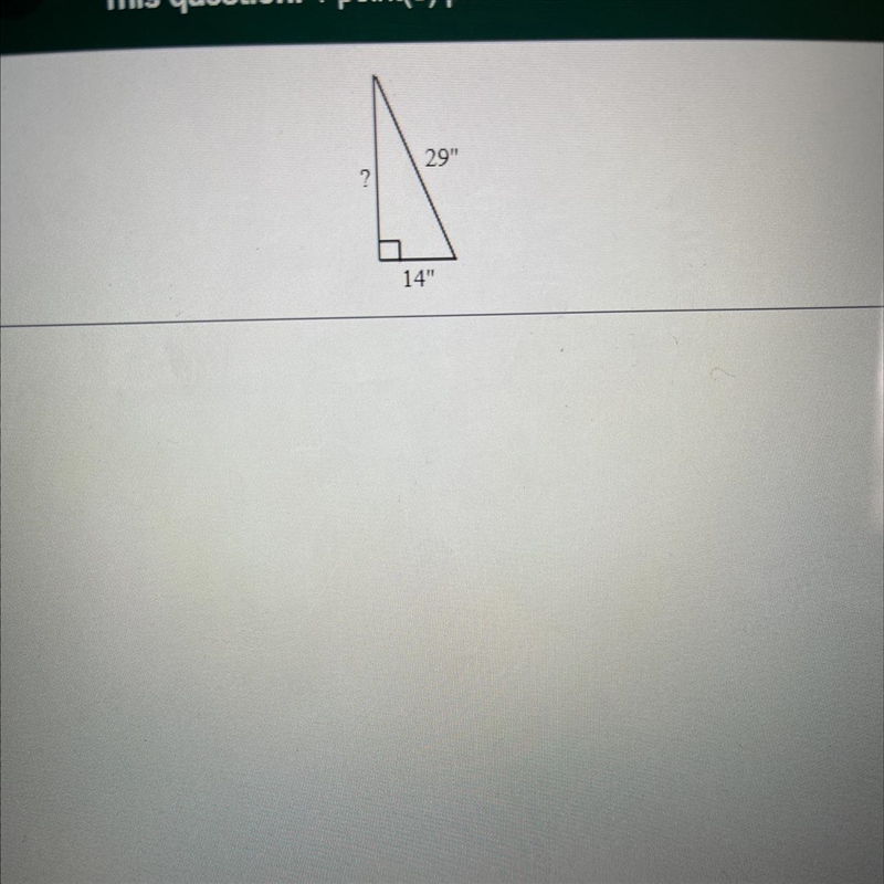 Find the missing dimension of the figure shown to the right round to the nearest tenth-example-1