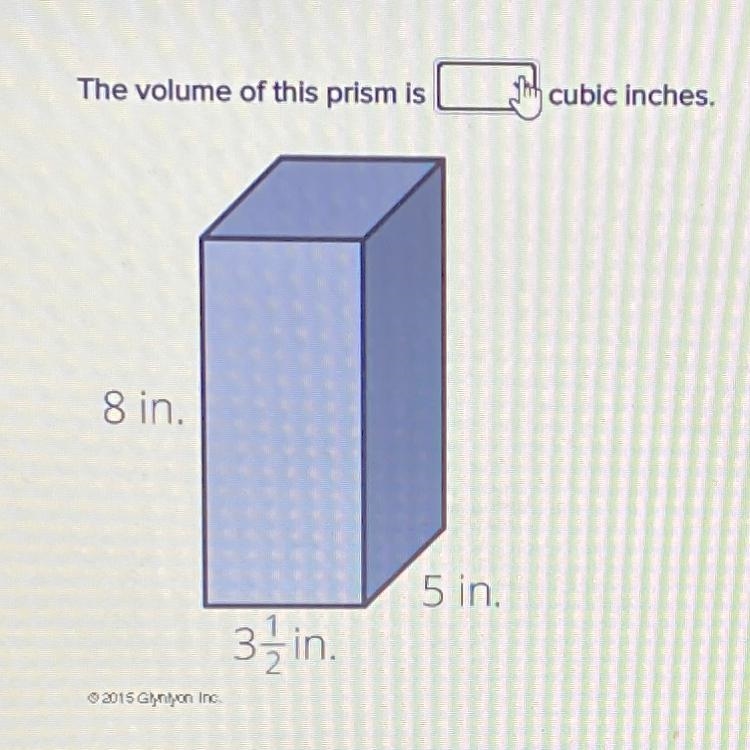 The volume of this prism Is ___ cubic inches-example-1