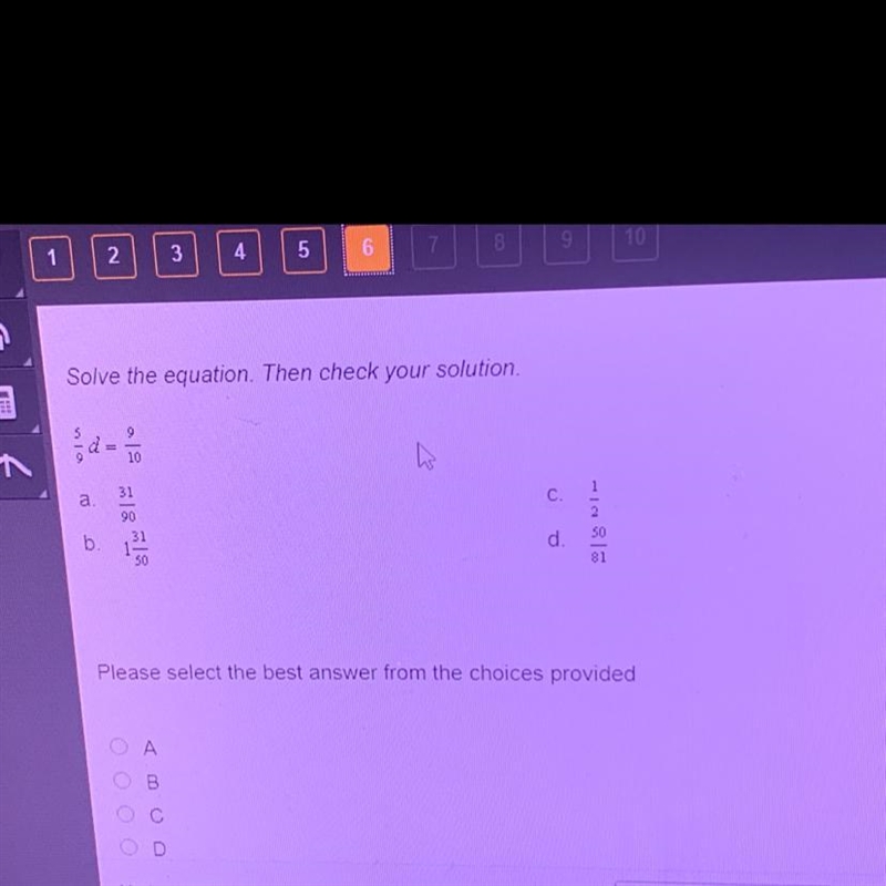 Solve the equation. Then check your solution.등 2 - 110Na.311C.90312b.d.SOSO81Please-example-1