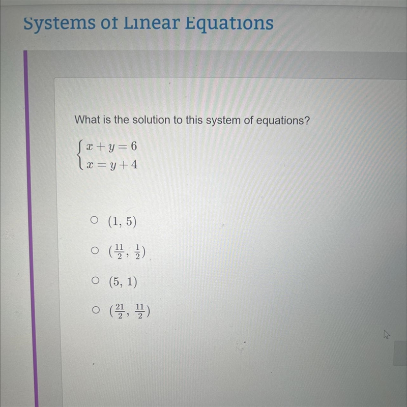 HELP IM IN DESPERATE NEED!!! What is the solution to this system of equations?-example-1