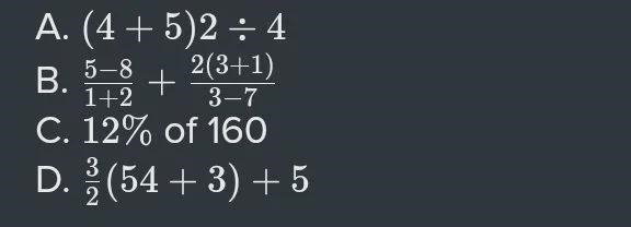 Which of the following will give an integer when solved?-example-1