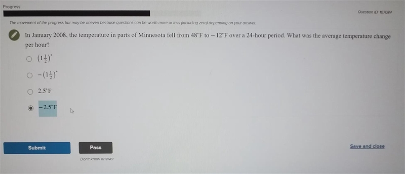 Minnesota fell from 48 degrees to -12 degrees over a 24 hour period. what was the-example-1