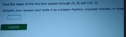 Find the stope of the line that is, d.) my rour answer and writer comper fraction-example-1