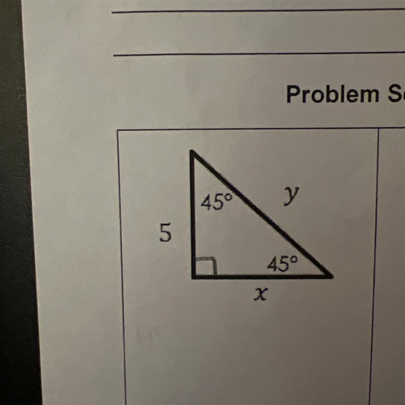 Solve for x and y triangle-example-1