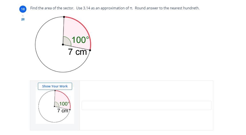 Find the area of the sector. Use 3.14 as an approximation of π. Round answer to the-example-1