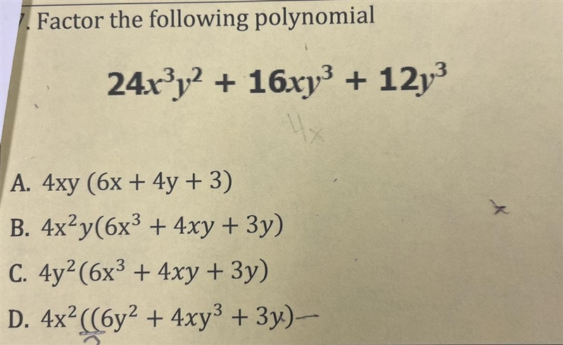 HELP FAST PLEASE!! Factor the following polynomial-example-1