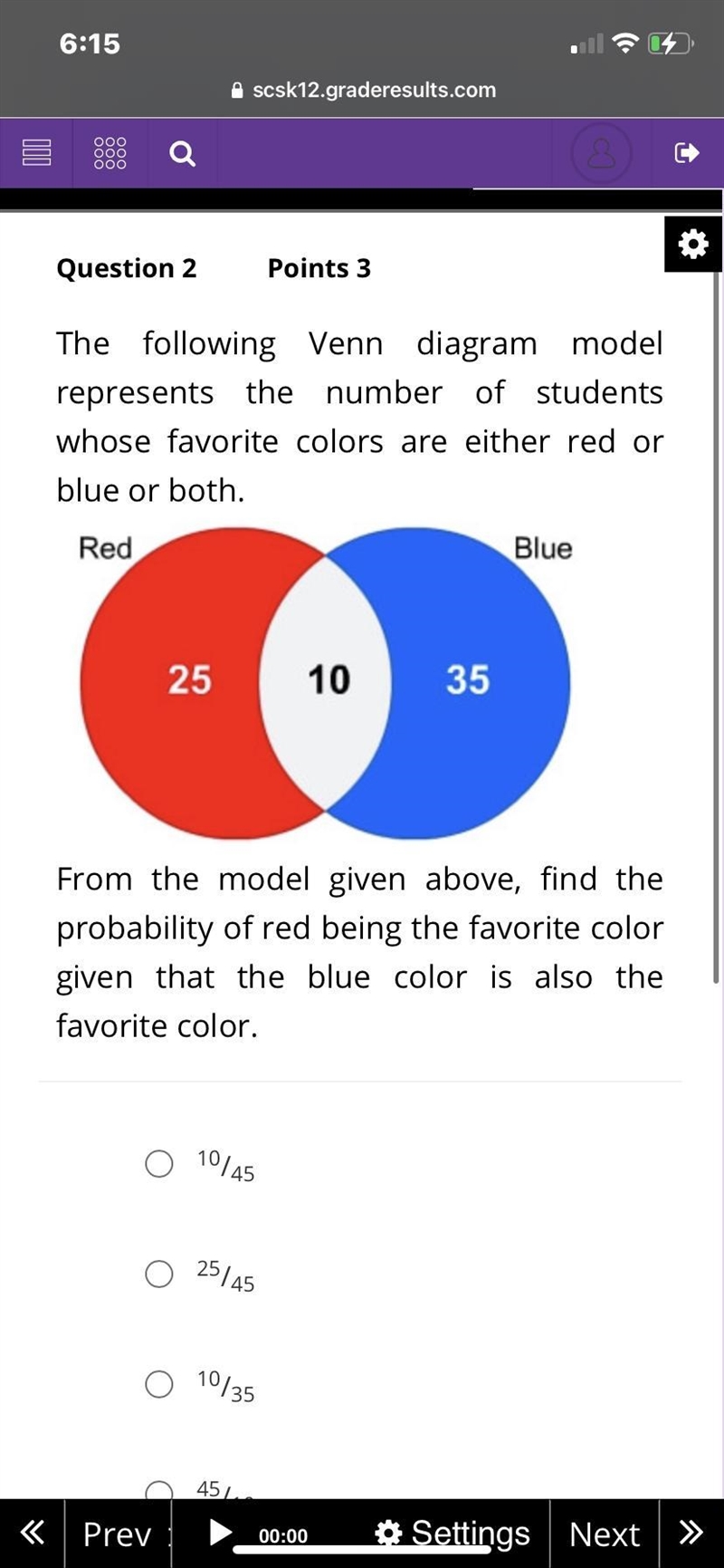 The following Venn diagram model represents the number of students whose favorite-example-1